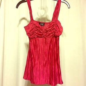 satin scrunch tank top